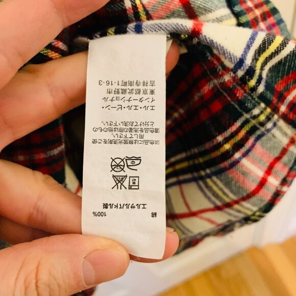 L.L Bean Women's Heavy Flannel Shirt Size M 100% Organic Cotton Long Sleeve - Picture 9 of 16